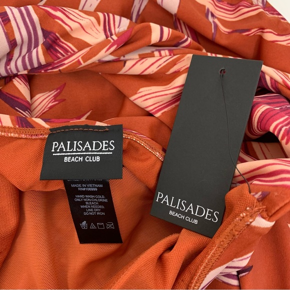 Palisades Beach Club Burnt Ochre Palm Desert One Piece Swimsuit Nwt Size 14W - Picture 8 of 16